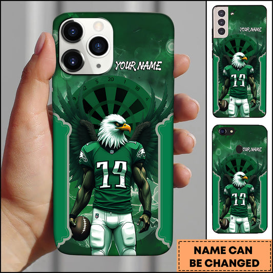 Maxcorners Darts American Football Eagle Player Dartboard Multicolor Personalized Name 3D Phone Case