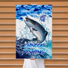 Maxcorners Chinook Fishing Ocean Camo Splash Design Personalized Name 3D Poster