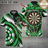 Maxcorners Darts Dynamic Halftone Dots Grunge Texture Flying Darts Target Board Graphic Multicolor Customized Name, Team Name 3D Shirts