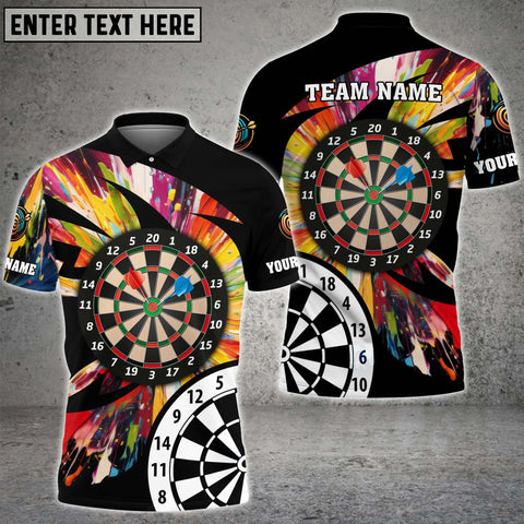 Maxcorners Colorful Darts Board Personalized Name, Team Name 3D Shirt