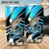 Maxcorners Fishing Tumbler Aqua Black Lightning Splash Design Personalized Name Tumbler (13 Species)