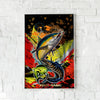 Maxcorners Tuna Fishing Power Motion Splash Personalized Name 3D Poster