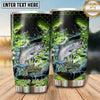 Maxcorners Fishing Tumbler Electric Green Honeycomb Storm Design Personalized Name Tumbler (13 Species)