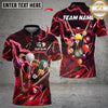 Maxcorners Billiard Thunder Lightning Ball Design Multicolor Customized Name, Team Name 3D Shirts