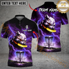 Maxcorners Savage Wolf Disc Golf Shirt Personalized Name, Team Name 3D Shirt (4 Colors)