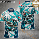 Maxcorners Bowling Shark Fury Multicolor Options Personalized Name, Team Name 3D Shirt