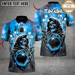 Maxcorners Bowling Reaper’s Strike Multicolor Customized Name, Team Name 3D Shirts