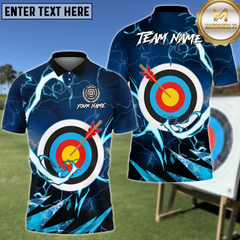 Maxcorners Archery Lightning Target Personalized Name 3D Shirt