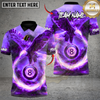 Maxcorners Rise of the Fire King 8 Ball Billiards Multicolor Customized Name, Team Name 3D Shirt
