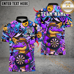 Maxcorners Darts Crocodile Streetstyle Multioptions Personalized Name, Team Name Unisex 3D Shirts