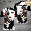 Maxcorners Billiards 8-Ball Pool Eagle Paint Personalized Name Shirt (4 Colors)