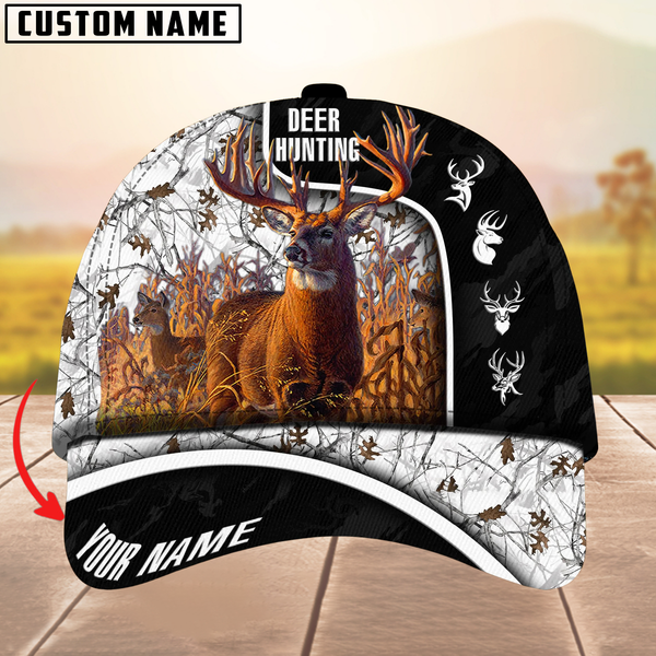 Maxcorners Premium Florapunk Deer Hunting Multicolor Personalized Name 3D Cap