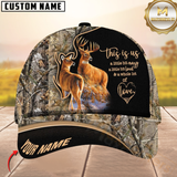 Maxcorners Hunting Deer Couple Camouflage Multicolor Personalized Name 3D Cap