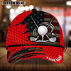 Maxcorners Golf American Flag Golf Ball & Crossed Clubs Personalized Name 3D Cap