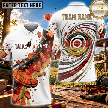Maxcorners Clay Shooting Bullseye Target Shotgun Personalized Name 3D Unisex Shirt