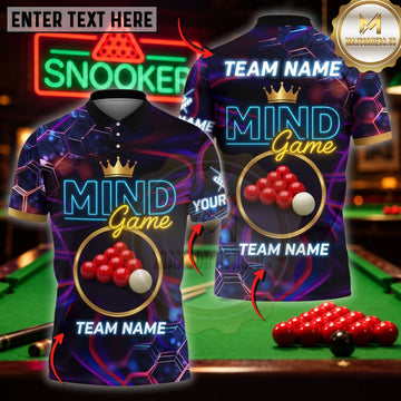 Maxcorners Pool Tops Vivid Glowing Billiards Art Customized Name 3D Shirt