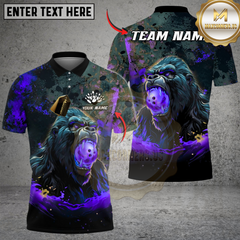 Maxcorners Bowling Gorilla Multicolor Customized Name, Team Name 3D Shirts