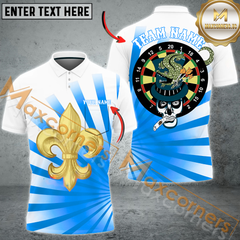 Maxcorners Darts Poker MutilColor Option Customized Name, Team Name 3D Polo Shirt