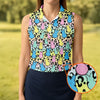 Maxcorners Pastel Easter Bunny Leopard Print Polo Shirt, Women’s Golf Apparel, Hawaiian Golf Shirt, Printed Golf Shirt LM1507