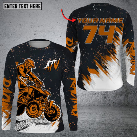 Motorcycle Orange 3D Sweatshirt