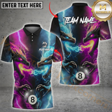 Maxcorners Billiard Dragon Duel 8-Ball Multicolor Customized Name, Team Name 3D Shirts