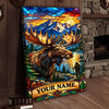Maxcorners Moose Hunting Autumn Forest Hunter Personalized Canvas Wall Art