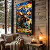 Maxcorners Moose Hunting Autumn Forest Hunter Personalized Canvas Wall Art