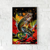 Maxcorners Pike Fishing Predator Action Artwork Personalized Name 3D Poster