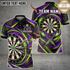 Maxcorners Darts Cyber Honeycomb Grid Glowing Swirl Lines Crossed Darts Target Board Graphic Multicolor Customized Name, Team Name 3D Shirts