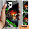 Maxcorners Fishing Grim Reaper Sunset Splash Personalized Name Phone Case  (12 Fish Species)