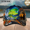 Maxcorners Fishing Blue Sunset Ocean Camo Personalized 3D Cap