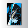 Maxcorners Marlin Fishing Dynamic Splash Art Personalized Name 3D Poster