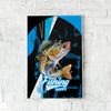 Maxcorners Walleye Fishing Dynamic Splash Art Personalized Name 3D Poster