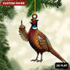 Maxcorners Ringneck Pheasant Middle Finger Funny Hunting Bird Custom Name Gift 2D Flat Acrylic Ornament, Keychain