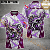 Maxcorners Bowling Shark Fury Multicolor Options Personalized Name, Team Name 3D Shirt