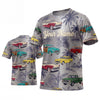 (4 Colors) Maxcorners Personalized Car Classic Muscle Car 3D T-Shirt - Burnt Orange Personalized Name Tropical Classic Cars