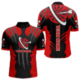 Maxcorners Red Darts Shirt With Claw Mark Design - Custom Team & Name Shirt For Men LM2404
