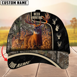 Maxcorners Premium Florapunk Deer Hunting Multicolor Personalized Name 3D Cap