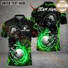 Maxcorners Fire Reaper Golf Polo Customized Name, Team Name 3D Shirts (4 Colors)