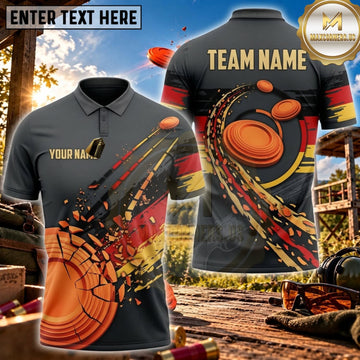 Maxcorners Clay Shooting Dynamic Clay Target Strike Personalized Name 3D Unisex Shirt