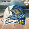Maxcorners Fishing Blue Wave Personalized Name 3D Cap