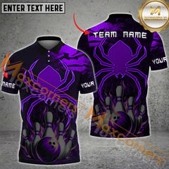 Maxcorners Ball And Pins Fire Spider-Themed Bowling Jersey Multicolor Options Personalized Name, Team Name 3D Shirt