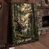 Maxcorners Moose Hunting Colorful Mountain Landscape Personalized Canvas Wall Art
