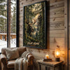 Maxcorners Moose Hunting Colorful Mountain Landscape Personalized Canvas Wall Art