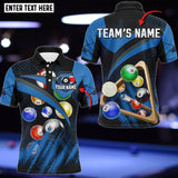 Maxcorners Billiard Ball Blue Version Personalized Name 3D Shirt