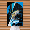 Maxcorners Yellowfin Tuna Fishing Dynamic Splash Art Personalized Name 3D Poster