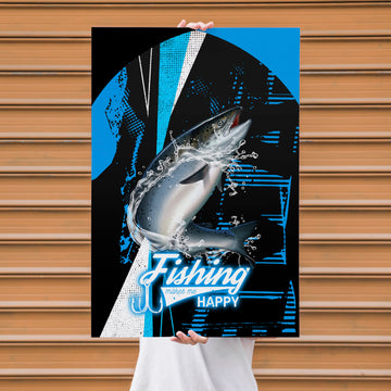 Maxcorners Salmon Fishing Dynamic Splash Personalized Name 3D Poster