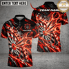 Maxcorners Darts Dartboard & Fiery Dart Graphic Multicolor Customized Name, Team Name 3D Shirts