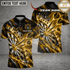 Maxcorners Darts Dartboard & Fiery Dart Graphic Multicolor Customized Name, Team Name 3D Shirts