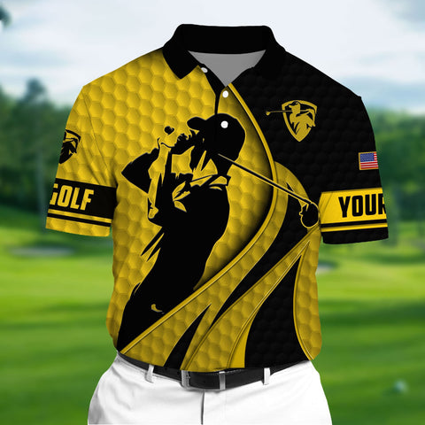 Max Corners Pride Premium Ultra Cool Golf 3D Polo Multicolor Custom Name